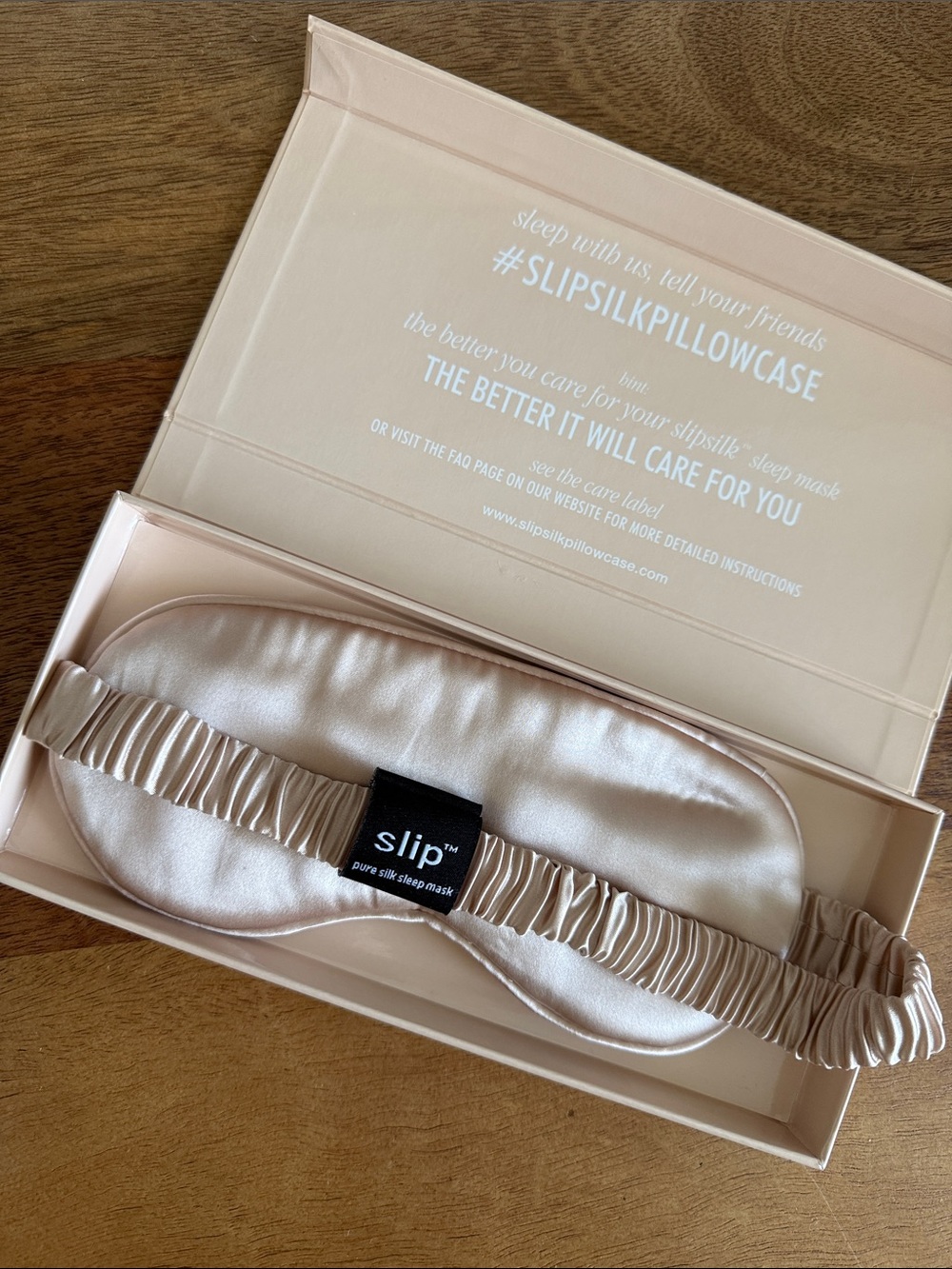 slip Silk Sleep Mask in Light Blush